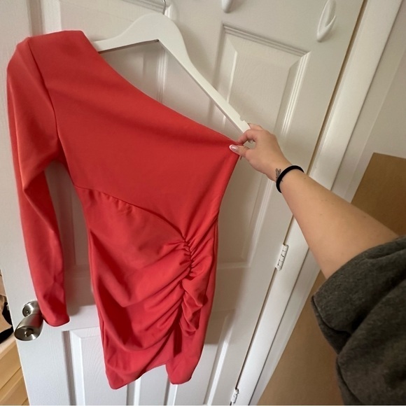 PINK Club L One Sleeve Mini Dress - Picture 1 of 11